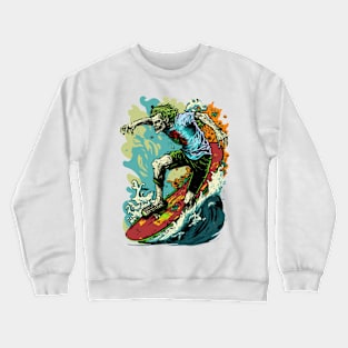 Zombie Surfer Crewneck Sweatshirt